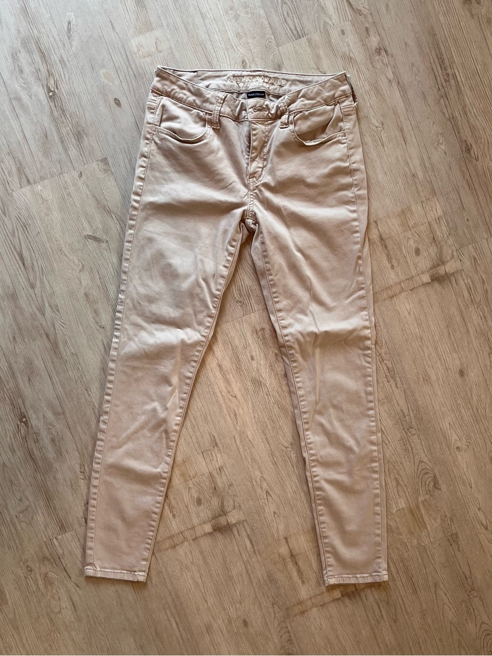 American Eagle Outfitters Super Stretch Jeggings Skinny Jeans -  Light Tan